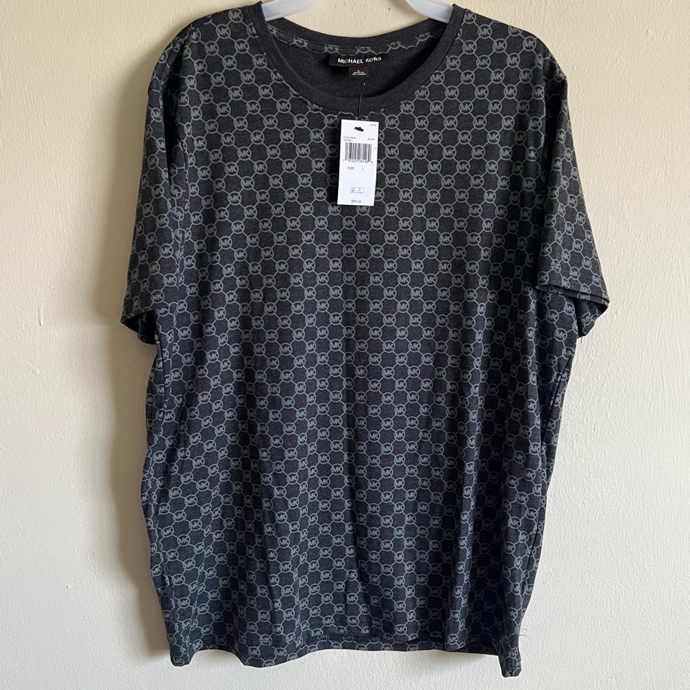 MICHAEL KORS Men’s Signature Logo Crewneck Short Sleeve T-Shirt NWT - Size L